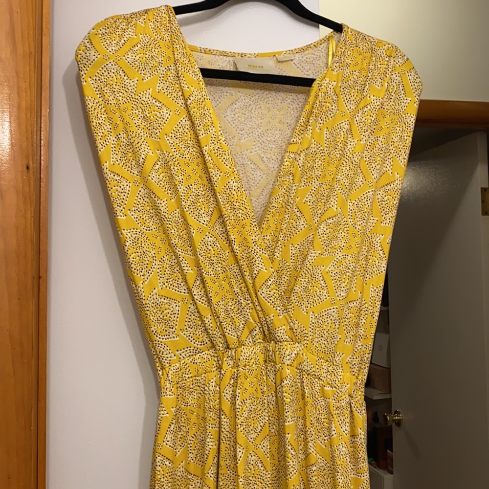 Yellow boho dress